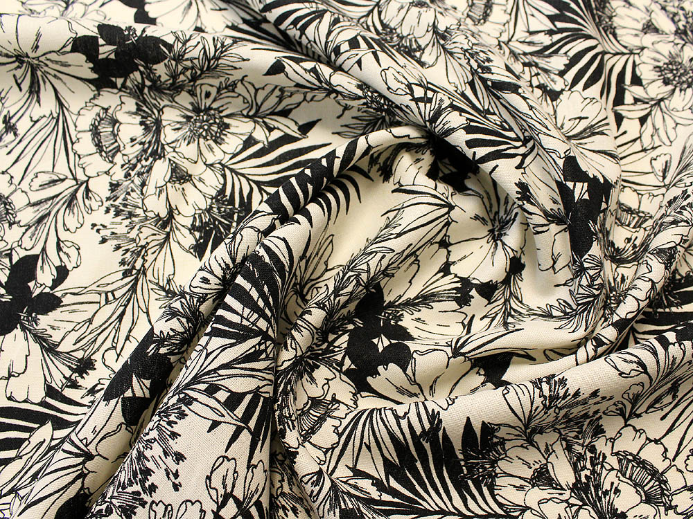 Floral Toss - Ivory – Sawyer Brook Distinctive Fabrics